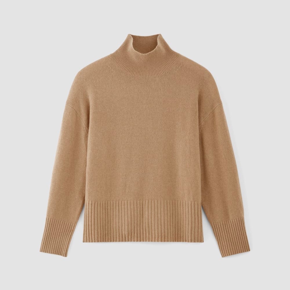 Everlane Cashmere Tan Turtleneck Sweater